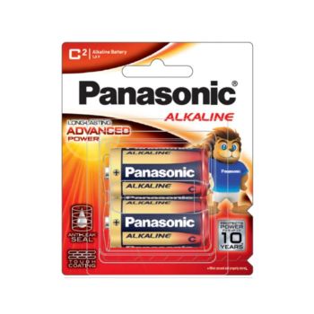 ถ่านอัลคาไลน์ ขนาด C Panasonic (แพ็ค2ก้อน)