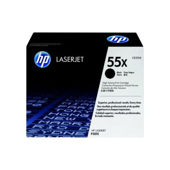 ตลับหมึกเลเซอร์ปริ้นเตอร์ HP 55X (CE255X) สีดำ