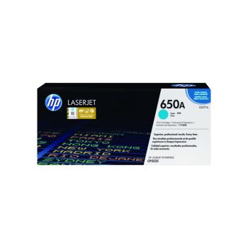 ตลับหมึกเลเซอร์ปริ้นเตอร์ HP 650A (CE271A) สีฟ้า