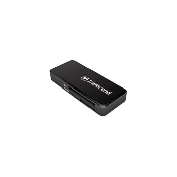 เครื่องอ่านการ์ด SD และ microSD Transcend รุ่น RDF5 สีดำ USB-A 3.1 Gen 1