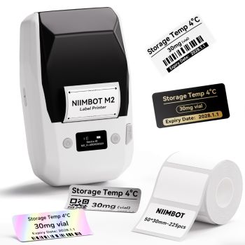เครื่องพิมพ์ฉลากถ่ายโอนความร้อน Niimbot M Series รุ่น M2 สีขาว