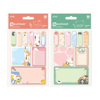 ชุดกระดาษโน้ตและอินเด็กซ์ตรงช้าง ลิควิดแคท V.2