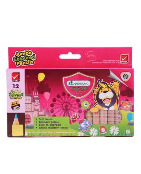 สีไม้ แท่งสั้น จัมโบ้ Master Art 12 สี