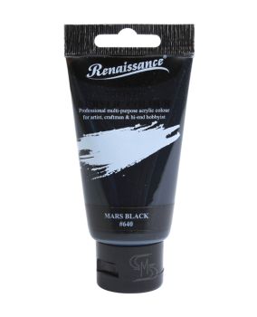 สีอะคริลิค Renaissance 75 มล. เบอร์ 640 Mars Black