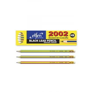ดินสอดำ Elfen #2002 HB (กล่อง 12 แท่ง) (คละสี)