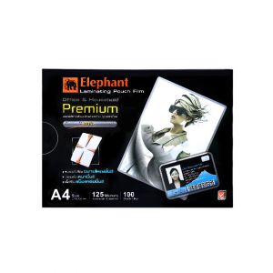 (1Free1) ฟิล์มเคลือบบัตร ตราช้าง Premium A4 125 ไมครอน 
