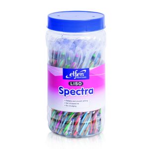 ปากกาลูกลื่น เอลเฟ่น Liso Spectra หมึกน้ำเงิน (คละสี) (กระบอก 50 แท่ง)
