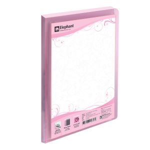 (1Free1) แฟ้มโชว์เอกสาร ตราช้าง รุ่น SF01 ขนาด A4 สีชมพู 