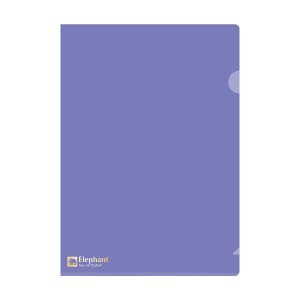 (1Free1) แฟ้มซองพลาสติก ตราช้าง รุ่น 410A4 ขนาด A4 ม่วง (แพ็ค 12)