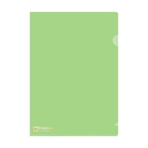 (1Free1) แฟ้มซองพลาสติก ตราช้าง รุ่น 410A4 ขนาด A4 เขียว (แพ็ค 12)