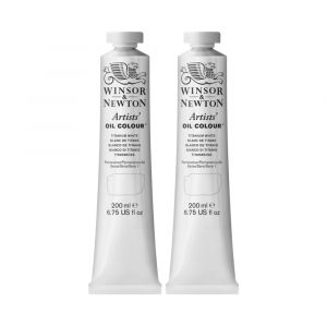 สีน้ำมัน Winsor & Newton Winton หลอด 200 มล. เบอร์ แพ็คคู่ TITANIUMWHITE#1490699