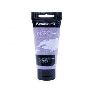 สีอะคริลิคเรนาซองซ์ รุ่นหลอดเดี่ยว 75มล. เบอร์ #209 GLITTER PURPLE