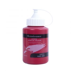 สีอะคริลิค Renaissance ขวด 500 มล #250 CRIMSON