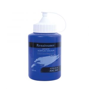 สีอะคริลิคเรนาซองซ์ รุ่นขวดเดี่ยว 500มล. เบอร์ 340 ULTRA BLUE