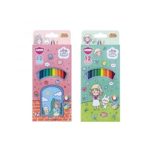 ดินสอสีแท่งยาว 12สี มาสเตอร์อาร์ต ซิบบิลแอนฟลาวเวอร์ คละสี