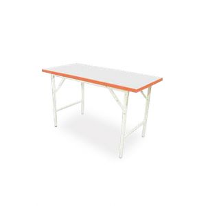 โต๊ะพับอเนกประสงค์หน้าขาวขอบส้ม โตไก Tiger-2436