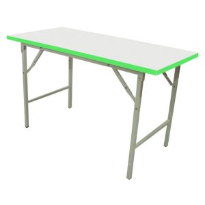 โต๊ะพับอเนกประสงค์หน้าขาวขอบเขียวตอง โตไก Tiger-2448