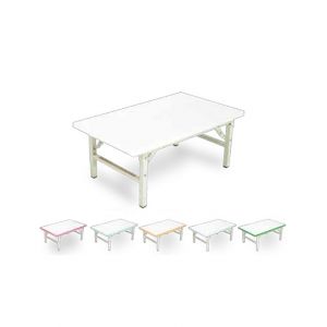 โต๊ะพับญี่ปุ่นลามิเนตขาวขอบขาว โตไก Tiger-1848