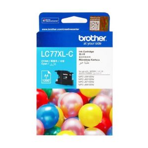 ตลับหมึกอิงค์เจ็ท Brother รุ่น LC-77XLC สีฟ้า