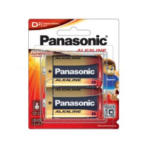 ถ่านอัลคาไลน์ ขนาด D Panasonic (แพ็ค/2ก้อน)
