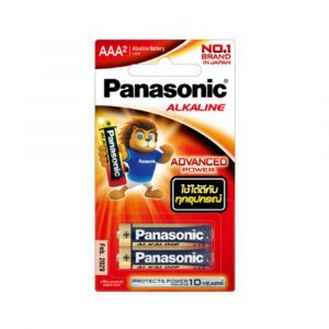 ถ่านอัลคาไลน์ ขนาด AAA Panasonic (แพ็ค/2ก้อน)
