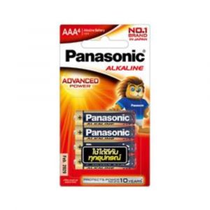 ถ่านอัลคาไลน์ ขนาด AAA Panasonic (แพ็ค/4ก้อน)