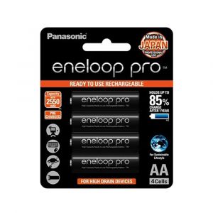 ถ่านชาร์จ Panasonic eneloop Pro ขนาด AA (แพ็ค/4ก้อน)