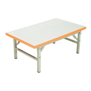 โต๊ะพับญี่ปุ่นลามิเนตขาวขอบส้ม โตไก Tiger-6060